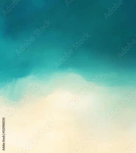 A vibrant teal to soft sand gradient background. Featuring deep teal tones, light sandy beige shades, and touches of white. Emphasizing freshness and energy. Ideal for coastal or nature visuals