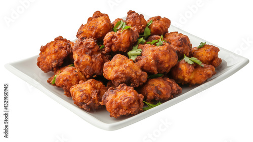 Obraz na płótnie Chicken pakora, deep-fried spiced chicken bites w salonie