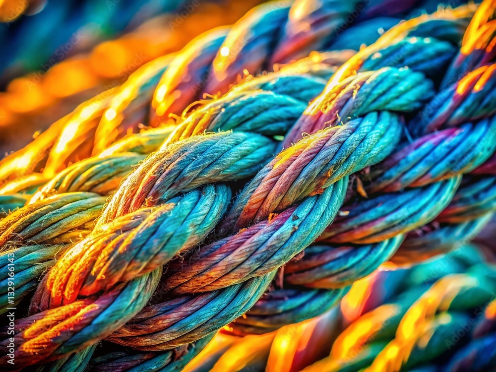 Close-up of Sailboat Rope Texture, Nautical Macro Photography Close-up of Sailboat Rope Texture, Nautical Macro Photography