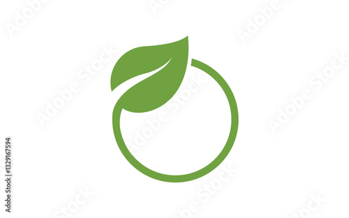 Leaf ecology vegan concept Logo illustration v.13