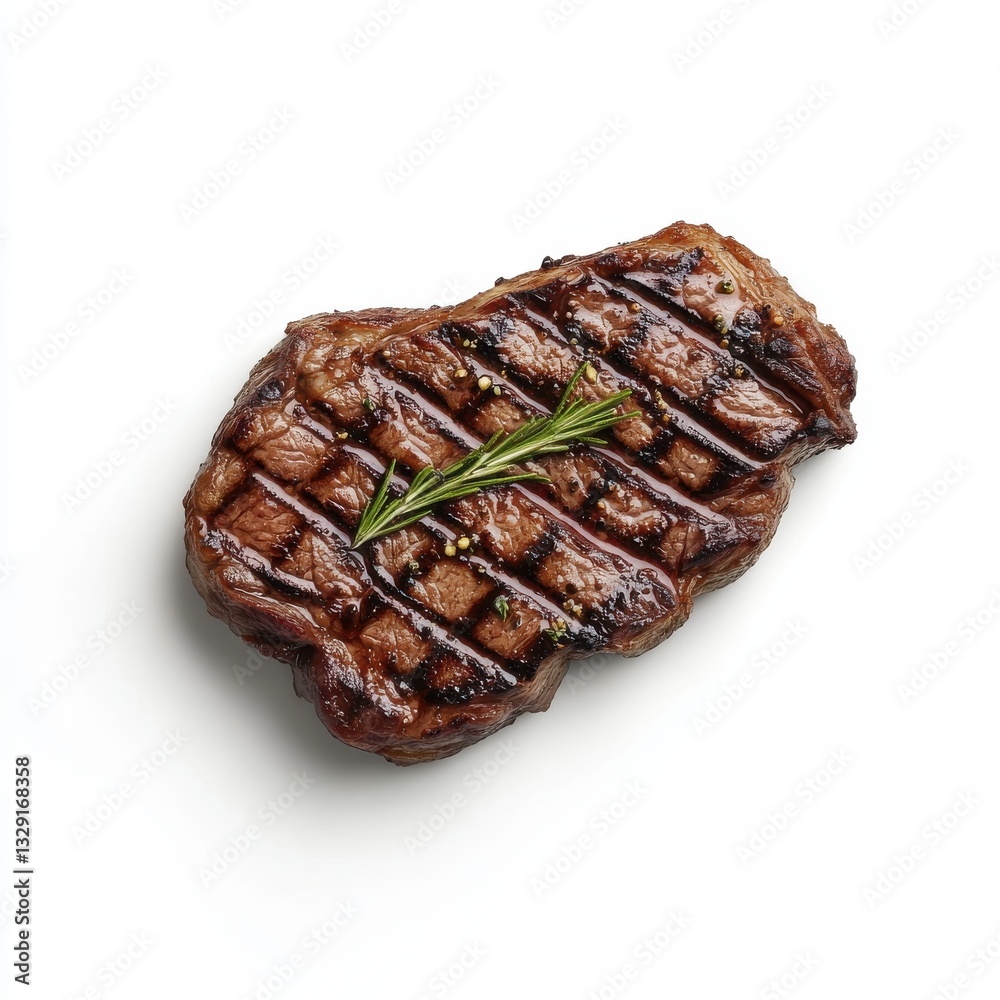 Grilled Beef Steak with Rosemary Garnishing Appetizing Meal Protein Rich Food Culinary Image Grilled Beef Steak with Rosemary Garnishing Appetizing Meal Protein Rich Food Culinary Image