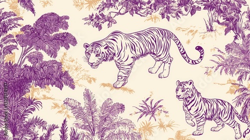 a design featuring animal patterns for home decor textiles.