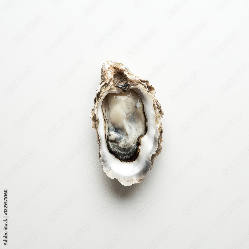 Singular Oyster Shell Marine Bivalve Gastropod Mollusk Underwater Sea Creature Gastronomy Delicacy Singular Oyster Shell Marine Bivalve Gastropod Mollusk Underwater Sea Creature Gastronomy Delicacy