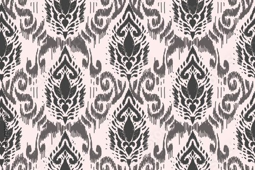 Motif ethnic handmade, Ikat seamless pattern, geometric design, Ikat ethnic tribal, boho colors seamless wallpaper. Ethnic Ikat abstract background art, greeting cards, printing products
