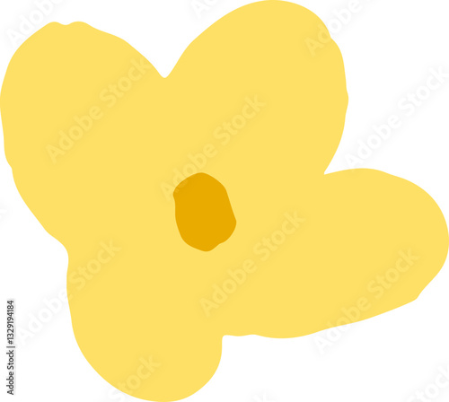 귀엽고 심플한 개나리 일러스트