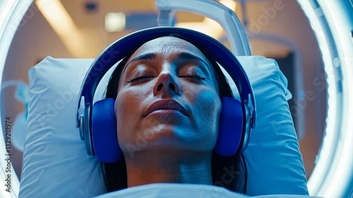 Cutting-edge brain scan technology enhances mental performance in a state-of-the-art medical center.