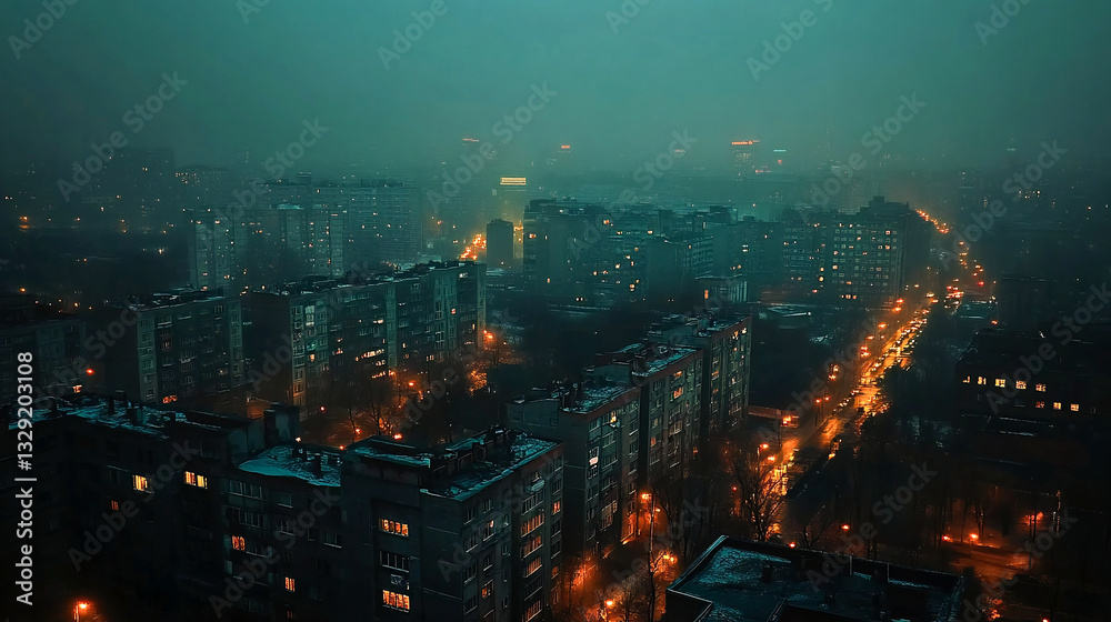Fototapeta premium Amazing nighttime cityscape of Warszawa, the capital city of Poland