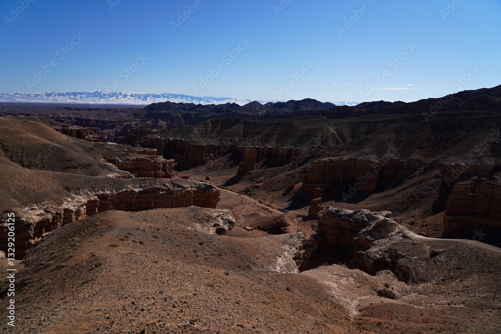 Fototapeta premium Charyn Canyon. Valley of Castles. The State National Nature Park.