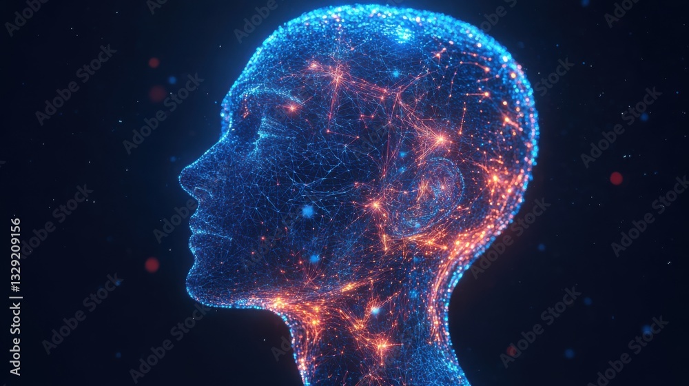 3d sci-fi animation of digital brain simulation in virtual space 3d sci-fi animation of digital brain simulation in virtual space