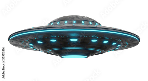 Wallpaper Mural High-Tech Alien UFO Flying Saucer On Transparent Background
 Torontodigital.ca