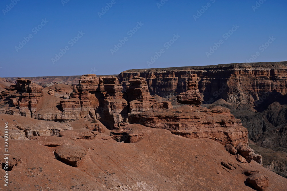 Fototapeta premium Charyn Canyon. Valley of Castles. The State National Nature Park.