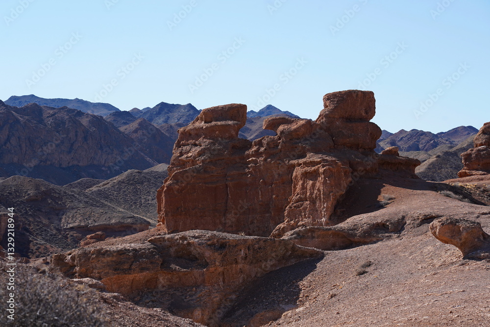 Fototapeta premium Charyn Canyon. Valley of Castles. The State National Nature Park.