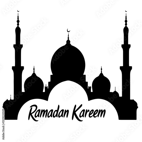 silhouette of mosque