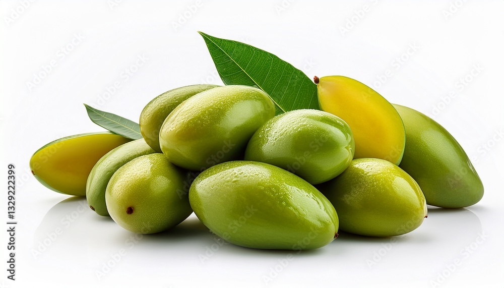Obraz premium Generated image Green mango Pickle isolated on a white background