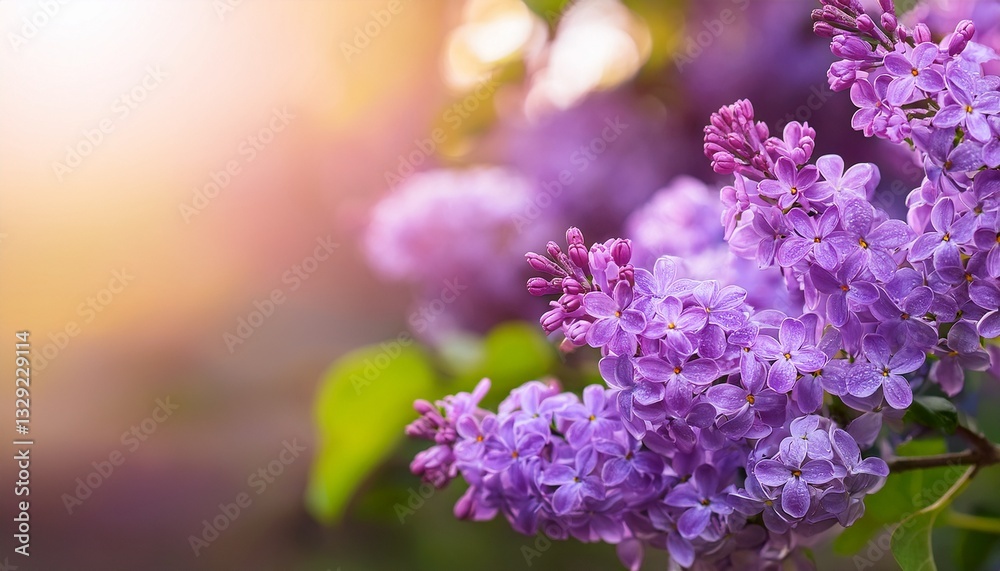 Generated image Lilac spring flowers bunch violet art design background. Blooming violet lilac flowers Generated image Lilac spring flowers bunch violet art design background. Blooming violet lilac flowers