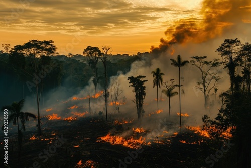 black burning forest climate change environmental issue