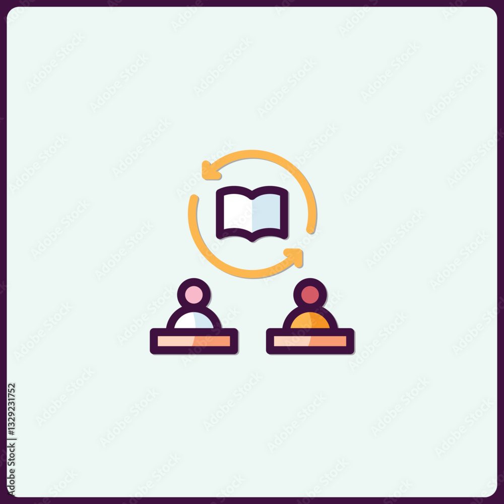 Collaborative knowledge sharing with book circulation among two individuals