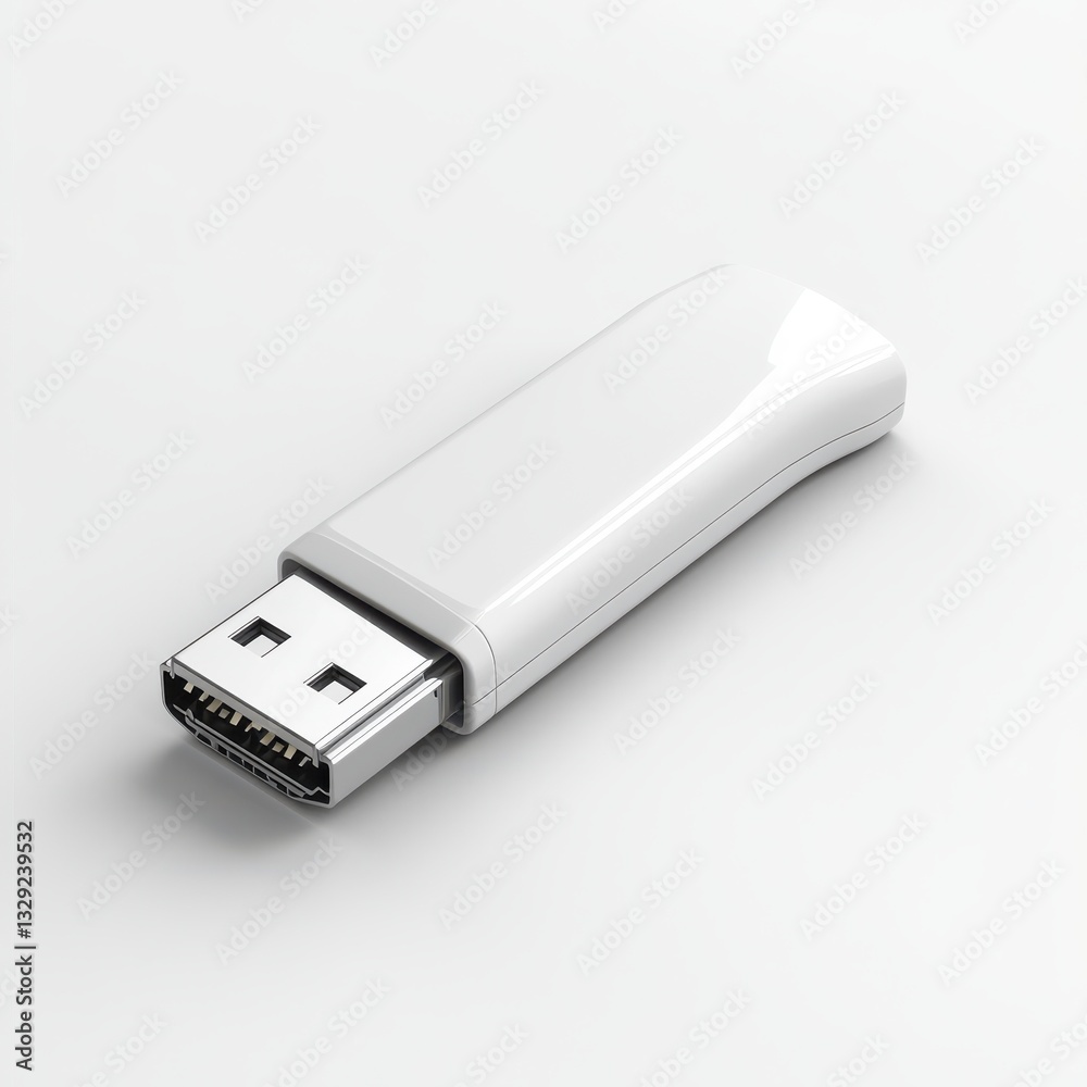 3D USB Flash Drive Isolated and White Background 3D USB Flash Drive Isolated and White Background