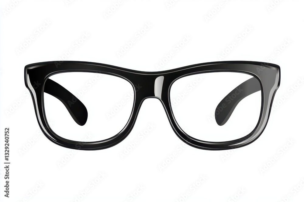 Fototapeta premium Black Smart Glasses Vector Silhouette Design Isolated on White Background