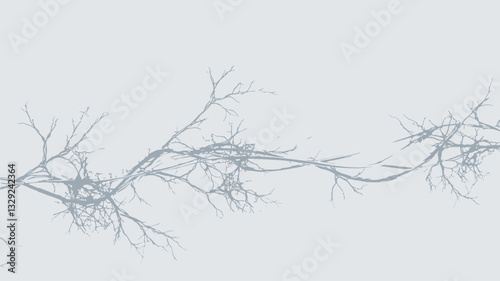 The image presents a high-resolution close-up of a detailed branching pattern. The branches are thin, delicate, and appear to be interconnected, creating a complex network. The color palette is