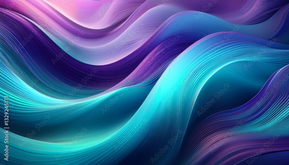 Soft, abstract waves created with vivid, futuristic colors like teal, purple, and blue, blending seamlessly to evoke a dynamic, modern aesthetic.
Soft, abstract waves created with vivid, futuristic colors like teal, purple, and blue, blending seamlessly to evoke a dynamic, modern aesthetic.