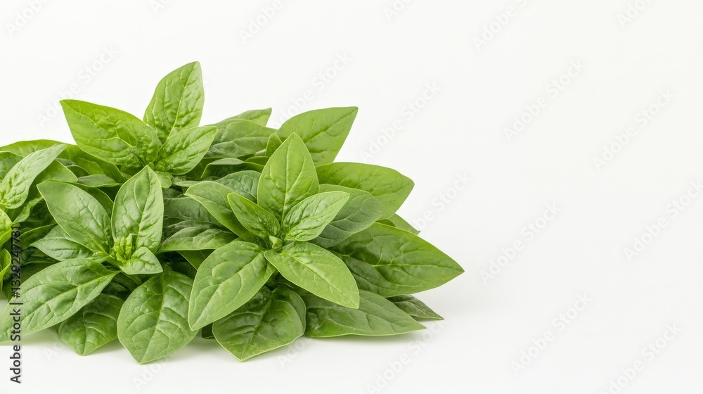 Vibrant green basil leaves freshly picked and isolated on white background symbolizing aromatic herbs organic cooking and natural seasoning ingredient stock image Vibrant green basil leaves freshly picked and isolated on white background symbolizing aromatic herbs organic cooking and natural seasoning ingredient stock image