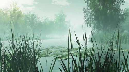 Swamps are wetlands characterized by slow-moving or stagnant water, dense vegetation, and rich biodiversity. They often feature trees like cypress and mangroves, along with aquatic plants such as lili