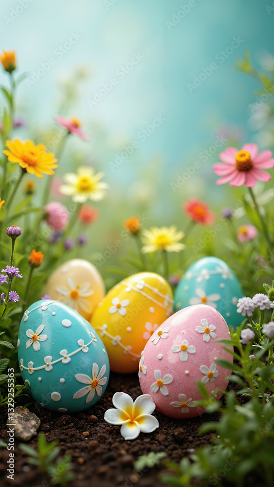 Vibrant Easter Eggs in a Spring Field: Perfect for Celebrating Easter, Seasonal Promotions, and Creative Projects Vibrant Easter Eggs in a Spring Field: Perfect for Celebrating Easter, Seasonal Promotions, and Creative Projects