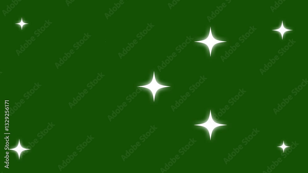 blinking light effect night sky, blinking star. Twinkling star motion graphics with green screen background. Set of animated cartoon white sparkles in doodle style. 4k background blinking light effect night sky, blinking star. Twinkling star motion graphics with green screen background. Set of animated cartoon white sparkles in doodle style. 4k background