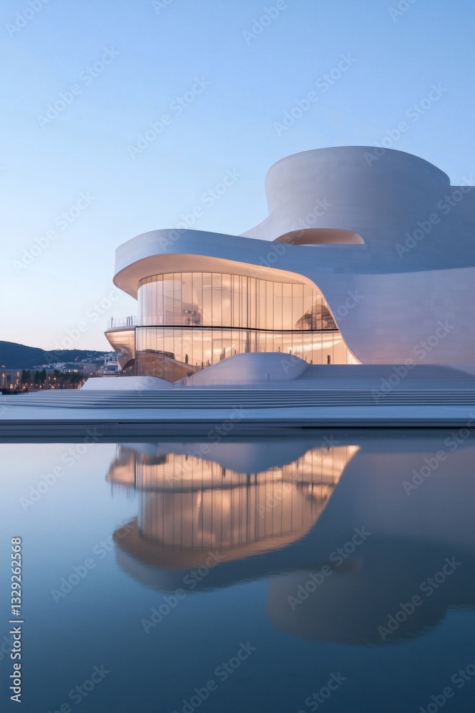 Obraz premium Contemporary Architecture Reflected in Water