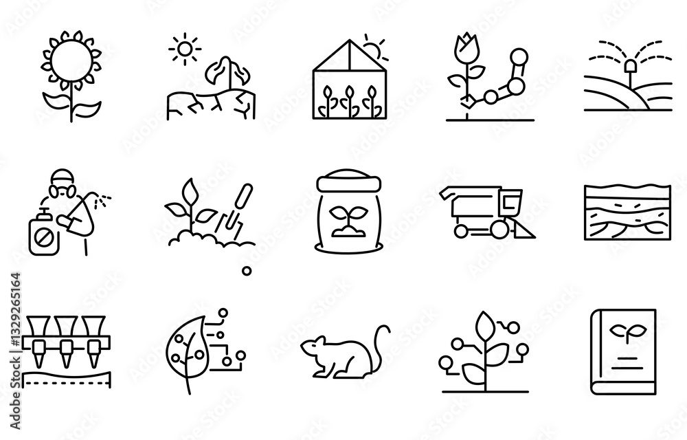 Fototapeta premium Agriculture icons