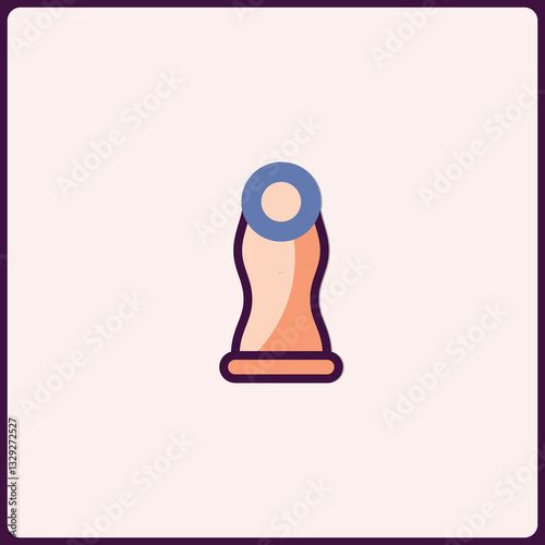 Elegant vector illustration depicting birth control method and protection