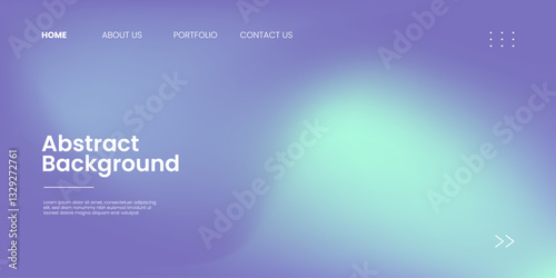 Blue green gradient wave background. Hologram liquid background. Futuristic colors. Landing page background. Modern design template for web cover, ad banner, poster, brochure, flyer.