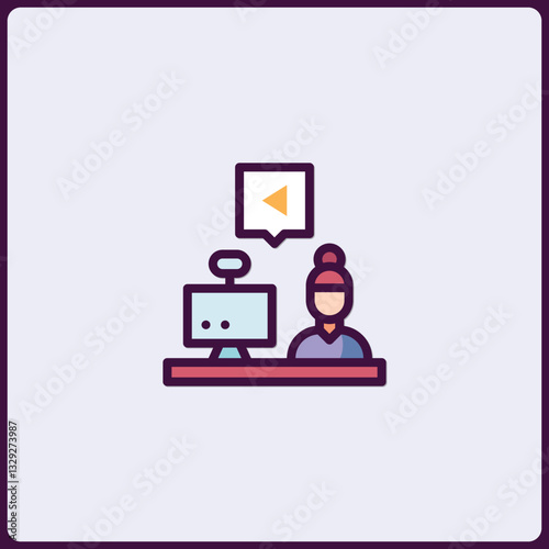 Digital support operator assisting with a multimedia educational tutorial