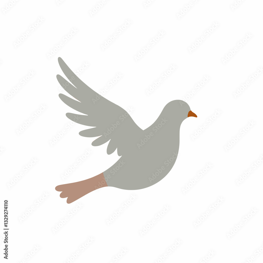 Graceful dove in flight with minimalistic design, symbol of peace Graceful dove in flight with minimalistic design, symbol of peace