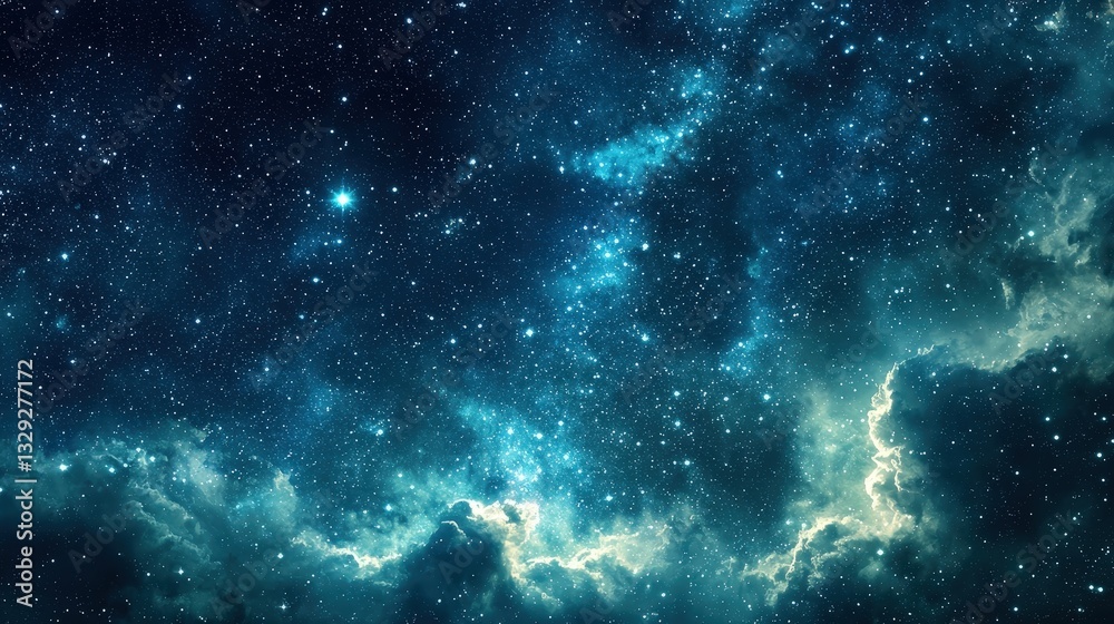 Fototapeta premium Beautiful night sky filled with stars and celestial bodies creating a breathtaking cosmic view