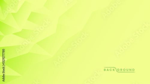 Abstract Geometric Light Green Background With Low-Poly Elements
