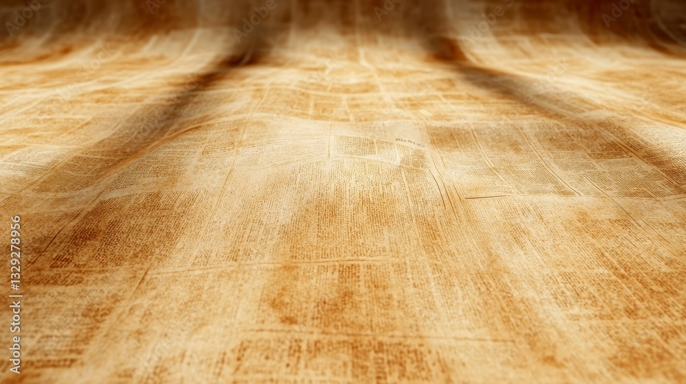 Fototapeta premium High Angle View of a Stack of Old Books with Aged Paper and Cream Colored Pages