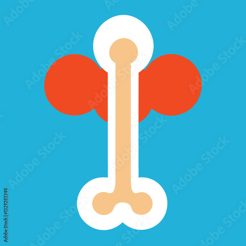 3D Icon Illustration Human Bone Structure