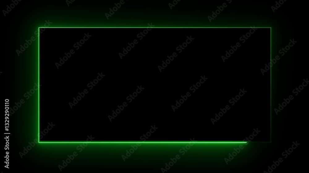 Abstract glowing neon rectangle border frame. Glowing neon fire rectangle border frame animation on black background Abstract glowing neon rectangle border frame. Glowing neon fire rectangle border frame animation on black background