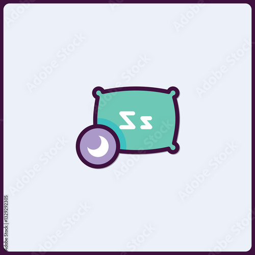 Dreaming icon illustration representing peaceful sleep and sweet dreams concept