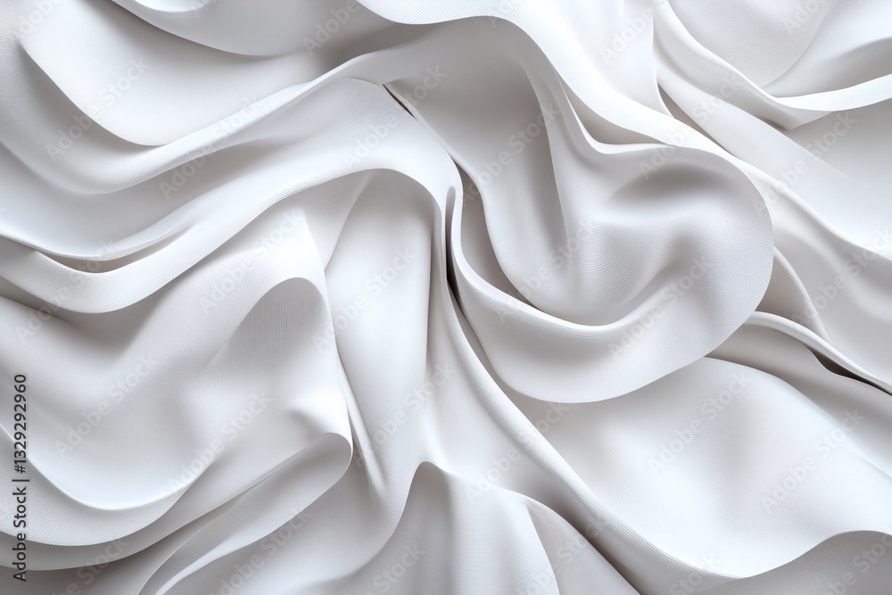 Obraz premium White Fabric Waves