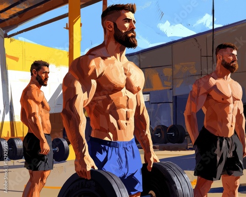 Experience peak fitness with this intense CrossFit team session Watch as athletes demonstrate tire flipping, a cornerstone of functional strength training See the grit and determination of this