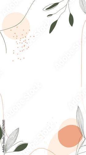 Minimalist floral background for beauty salons and spas