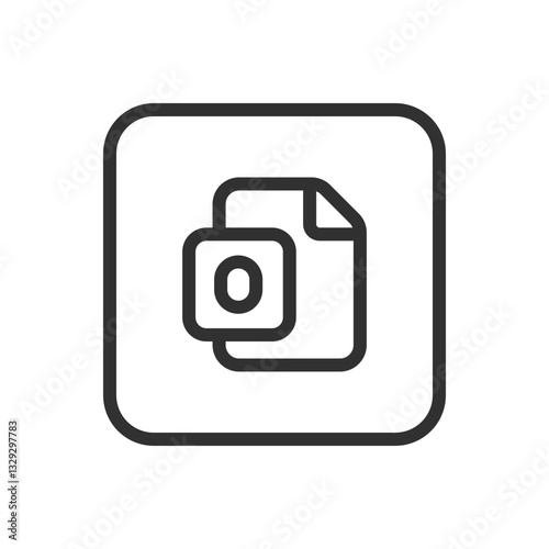 Outlook Document File Icon - Modern Simple Flat Vector for Web and Mobile