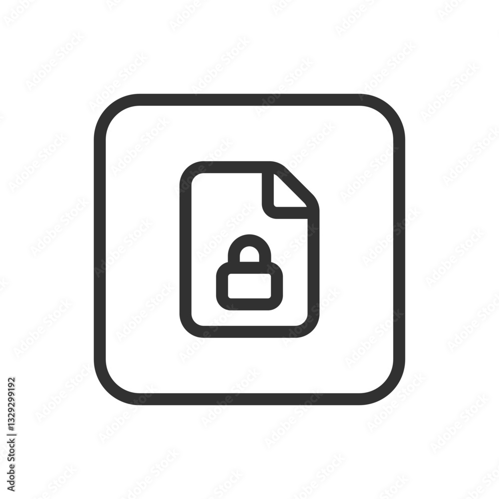 File Security Document Icon - Modern Simple Flat Vector for Web and Mobile File Security Document Icon - Modern Simple Flat Vector for Web and Mobile