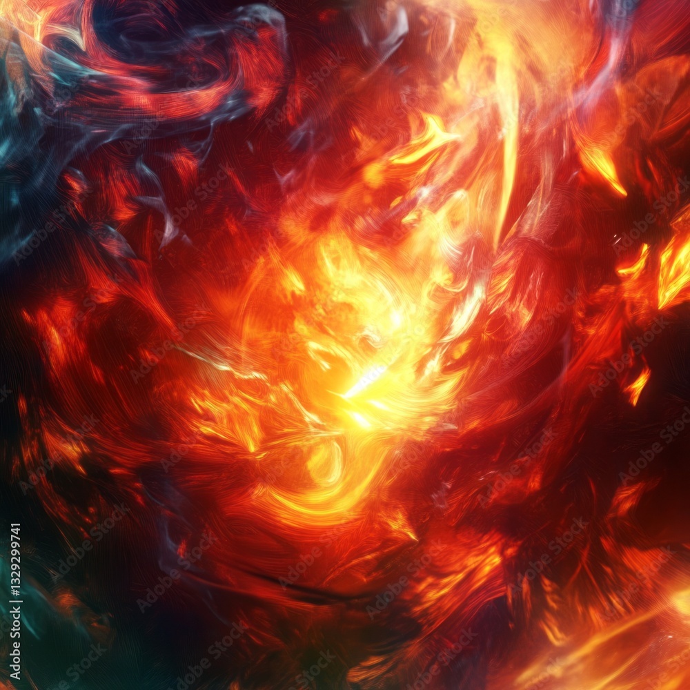 Fototapeta premium AbstractArt Digital Painting Perspective Fire Flames