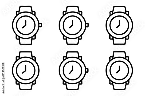 set of vector watches