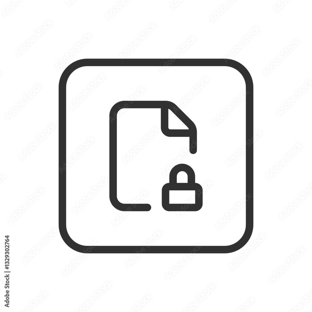Lock Document File Icon - Modern Simple Flat Vector for Web and Mobile Lock Document File Icon - Modern Simple Flat Vector for Web and Mobile