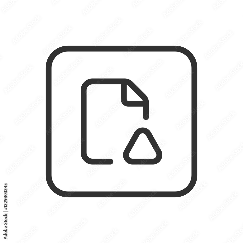 Warning Document File Icon - Modern Simple Flat Vector for Web and Mobile Warning Document File Icon - Modern Simple Flat Vector for Web and Mobile